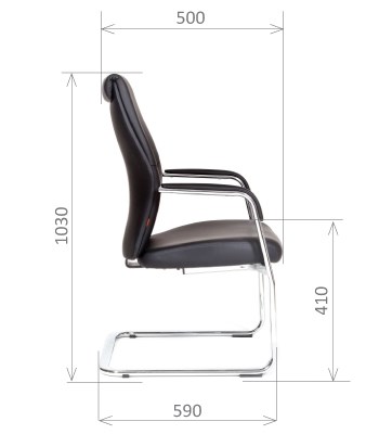Кресло CHAIRMAN Vista V Экокожа премиум черная в Элисте - изображение 2
