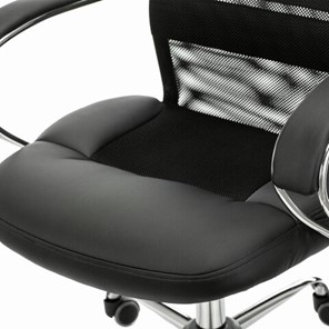 Кресло компьютерное Brabix Premium Stalker EX-608 CH (хром, ткань-сетка/кожзам, черное) 532091 в Элисте - предосмотр 5