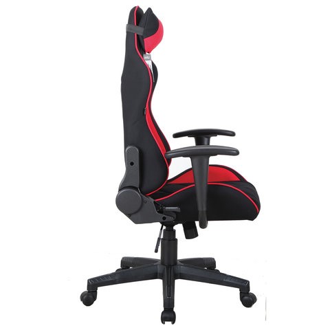 Компьютерное кресло Brabix GT Racer GM-100 (подушка, ткань, черное/красное) в Элисте - изображение 2