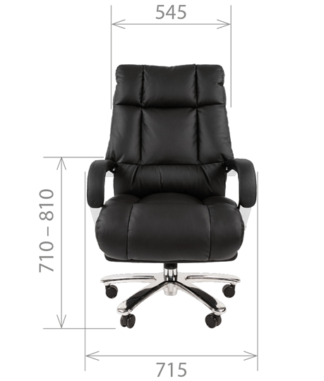 Кресло компьютерное CHAIRMAN 405 черное нат.кожа/экокожа в Элисте - изображение 3