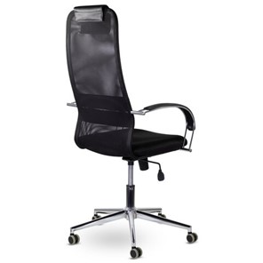 Кресло Brabix Premium Pilot EX-610 CH (хром, ткань-сетка, черное) в Элисте - предосмотр 3