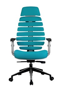 Компьютерное кресло Riva Chair SHARK (Лазурный/серый) в Элисте - предосмотр 1