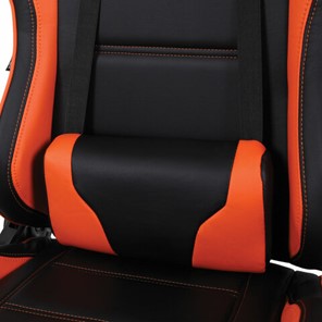 Офисное кресло Brabix GT Racer GM-100 (две подушки, экокожа, черное/оранжевое) в Элисте - предосмотр 7