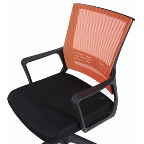Кресло компьютерное Brabix Balance MG-320 (с подлокотниками, комбинированное черное/оранжевое) в Элисте - предосмотр 5