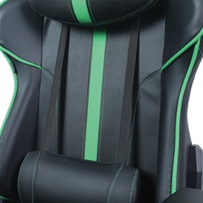 Кресло Brabix GT Carbon GM-120 (две подушки, экокожа, черное/зеленое) в Элисте - предосмотр 6
