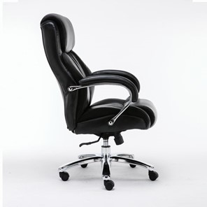 Кресло компьютерное Brabix Premium Status HD-003 (рециклированная кожа, хром, черное) 531821 в Элисте - предосмотр 1