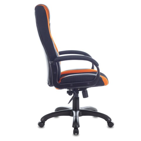 Компьютерное кресло Brabix Premium Rapid GM-102 (экокожа/ткань, черно/оранжевое) в Элисте - изображение 1