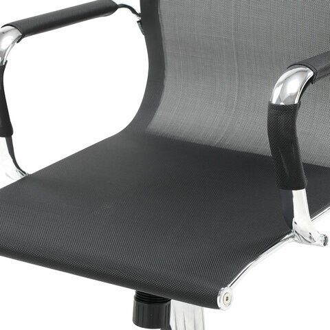 Компьютерное кресло Brabix Line EX-530 (хром, сетка, черное) 531846 в Элисте - изображение 7
