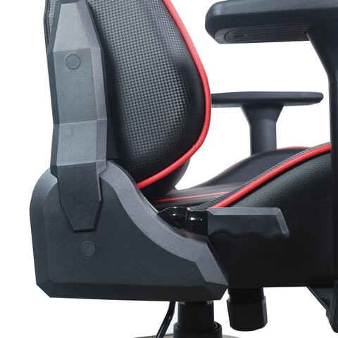 Компьютерное кресло Brabix GT Carbon GM-120 (две подушки, экокожа, черное/красное) 531931 в Элисте - изображение 12