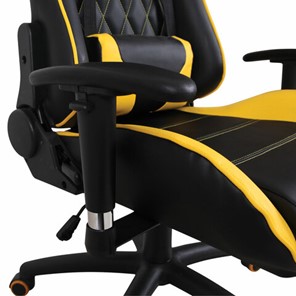 Кресло компьютерное Brabix GT Master GM-110 (две подушки, экокожа, черное/желтое) 531927 в Элисте - предосмотр 9