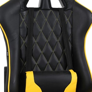 Кресло компьютерное Brabix GT Master GM-110 (две подушки, экокожа, черное/желтое) 531927 в Элисте - предосмотр 6