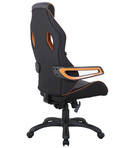 Офисное кресло Brabix Techno Pro GM-003 (ткань, черное/серое, вставки оранжевые) в Элисте - предосмотр 3