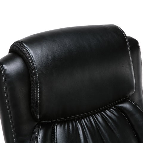 Кресло компьютерное Brabix Premium Status HD-003 (рециклированная кожа, хром, черное) 531821 в Элисте - изображение 5