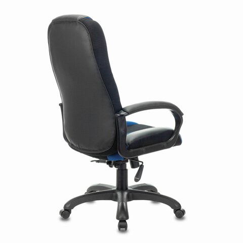 Компьютерное кресло Brabix Premium Rapid GM-102 (экокожа/ткань, черное/синее) в Элисте - изображение 2