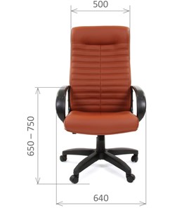Компьютерное кресло CHAIRMAN 480 LT, экокожа, цвет коричневый в Элисте - предосмотр 1