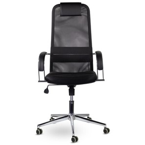Кресло Brabix Premium Pilot EX-610 CH (хром, ткань-сетка, черное) в Элисте - предосмотр 2