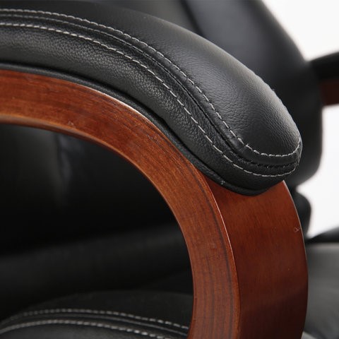 Кресло компьютерное Brabix Premium Infinity EX-707 (дерево, натуральная кожа, черное) в Элисте - изображение 11