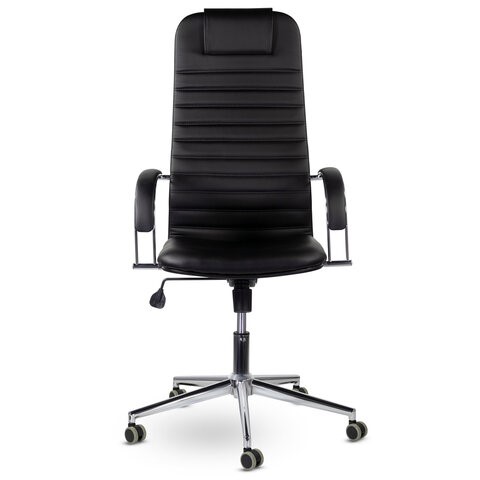 Кресло Brabix Premium Pilot EX-610 CH (хром, кожзам, черное) в Элисте - изображение 2