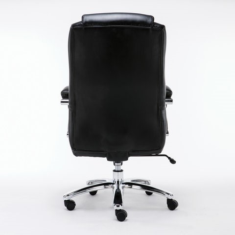 Кресло компьютерное Brabix Premium Status HD-003 (рециклированная кожа, хром, черное) 531821 в Элисте - изображение 3