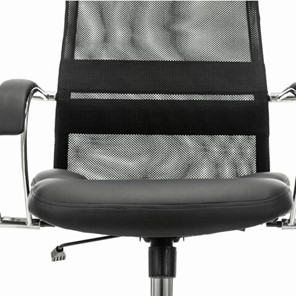Кресло компьютерное Brabix Premium Stalker EX-608 CH (хром, ткань-сетка/кожзам, черное) 532091 в Элисте - предосмотр 7