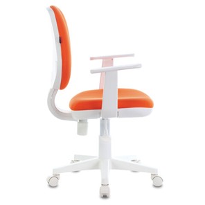 Офисное кресло Brabix Fancy MG-201W (с подлокотниками, пластик белый, оранжевое) в Элисте - предосмотр 1