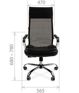Компьютерное кресло CHAIRMAN 700 сетка, цвет черный в Элисте - предосмотр 1