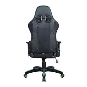 Кресло Brabix GT Carbon GM-120 (две подушки, экокожа, черное/зеленое) в Элисте - предосмотр 3