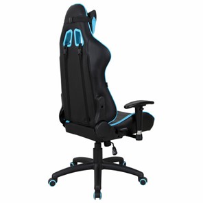 Компьютерное кресло Brabix GT Master GM-110 (две подушки, экокожа, черное/голубое) в Элисте - предосмотр 2