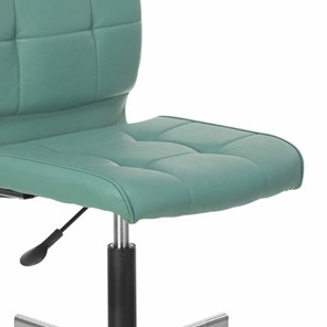 Офисное кресло Brabix Stream MG-314 (без подлокотников, пятилучие серебристое, экокожа, серо-голубое) в Элисте - предосмотр 4