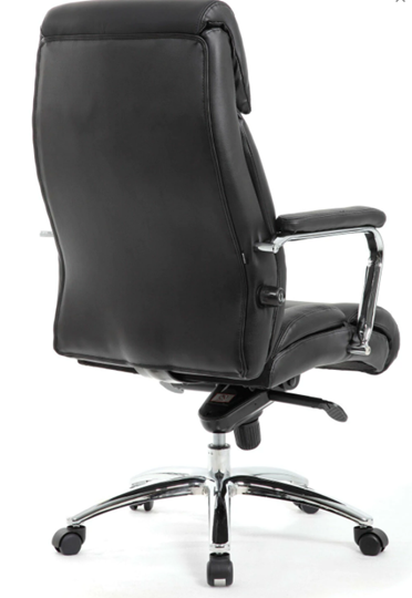 Компьютерное кресло Brabix Premium Phaeton EX-502 (натуральная кожа, хром, черное) в Элисте - изображение 2