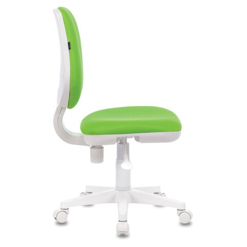 Офисное кресло Brabix Fancy MG-201W (без подлокотников, пластик белый, салатовое) в Элисте - изображение 2