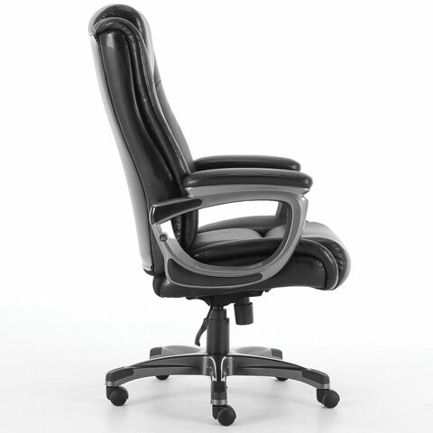 Кресло компьютерное Brabix Premium Solid HD-005 (рециклированная кожа, черное) 531941 в Элисте - изображение 1