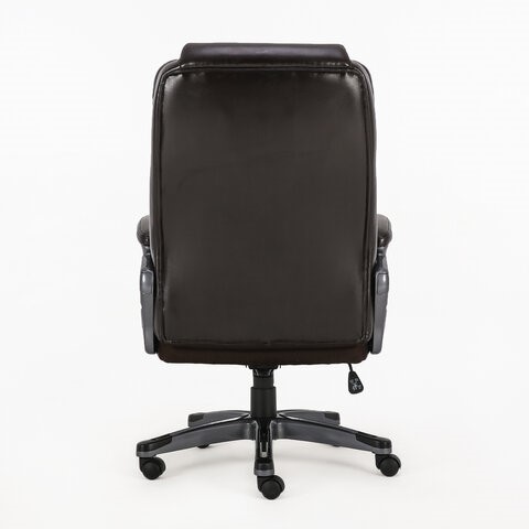 Компьютерное кресло Brabix Premium Favorite EX-577 (пружинный блок, рециклир. кожа, коричневое) 531936 в Элисте - изображение 4