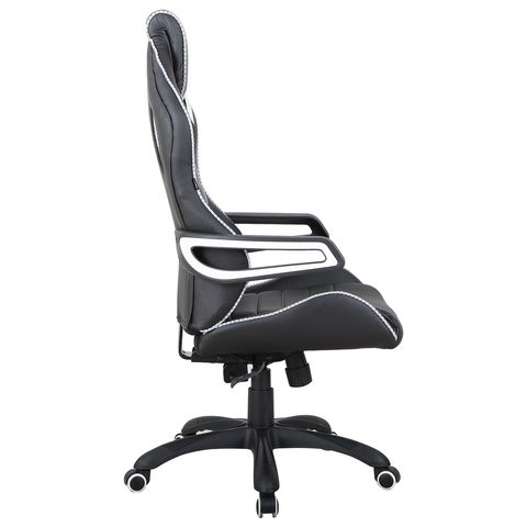 Кресло компьютерное Brabix Techno Pro GM-003 (экокожа, черное/серое, вставки серые) в Элисте - изображение 2