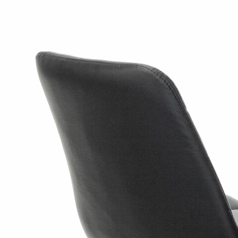 Кресло Brabix Deco MG-316 (без подлокотников, пятилучие серебристое, экокожа, черное) 532080 в Элисте - изображение 6