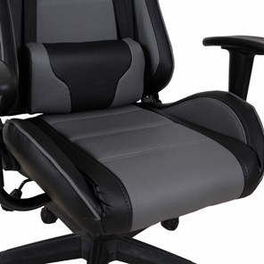Офисное кресло Brabix GT Racer GM-100 (две подушки, экокожа, черное/серое) в Элисте - предосмотр 8