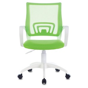 Офисное кресло Brabix Fly MG-396W (с подлокотниками, пластик белый, сетка, салатовое) в Элисте - предосмотр 3