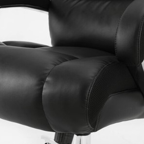 Кресло Brabix Premium Bomer HD-007 (рециклированная кожа, хром, черное) 531939 в Элисте - предосмотр 3