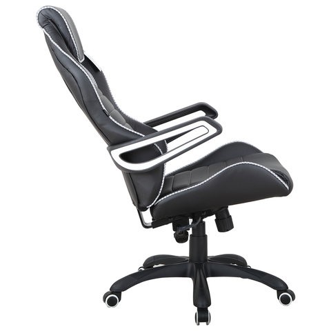 Кресло компьютерное Brabix Techno Pro GM-003 (экокожа, черное/серое, вставки серые) в Элисте - изображение 3