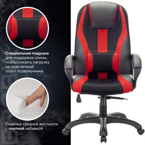 Компьютерное кресло Brabix Premium Rapid GM-102 (экокожа/ткань, черное/красное) 532107 в Элисте - предосмотр 5