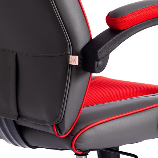 Компьютерное кресло RACER GT new кож/зам/ткань, металлик/красный, арт.13249 в Элисте - изображение 12