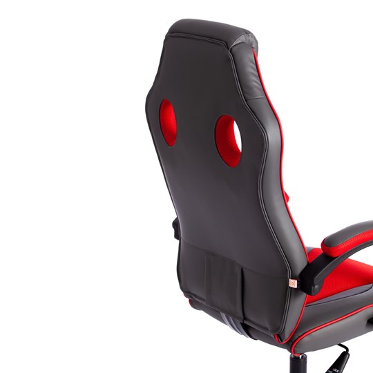 Компьютерное кресло RACER GT new кож/зам/ткань, металлик/красный, арт.13249 в Элисте - изображение 13