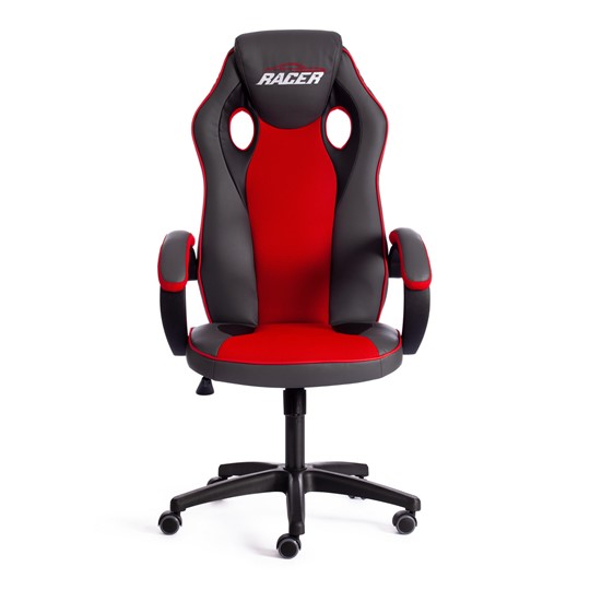 Компьютерное кресло RACER GT new кож/зам/ткань, металлик/красный, арт.13249 в Элисте - изображение 5