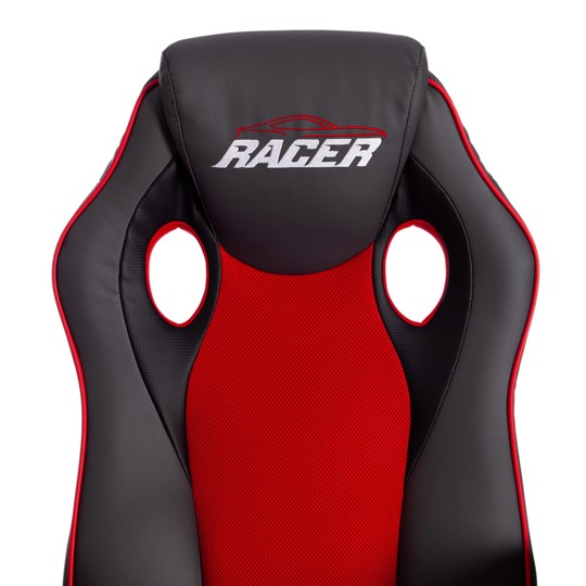 Компьютерное кресло RACER GT new кож/зам/ткань, металлик/красный, арт.13249 в Элисте - изображение 7
