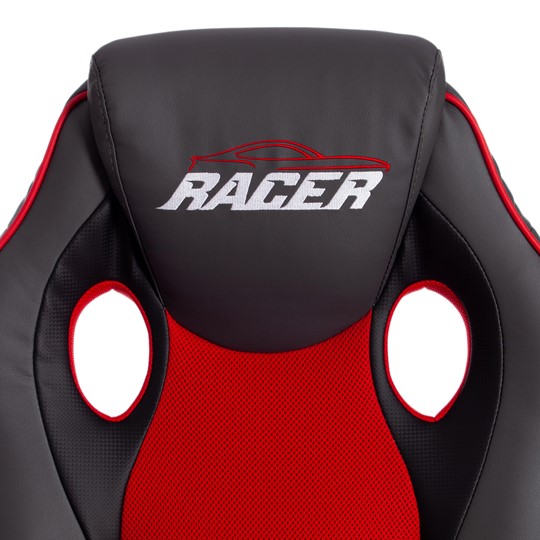 Компьютерное кресло RACER GT new кож/зам/ткань, металлик/красный, арт.13249 в Элисте - изображение 8