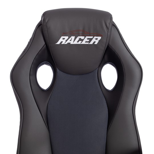 Компьютерное кресло RACER GT new кож/зам/ткань, металлик/серый, арт.13251 в Элисте - изображение 6
