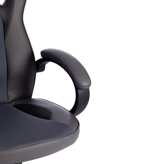 Компьютерное кресло RACER GT new кож/зам/ткань, металлик/серый, арт.13251 в Элисте - изображение 8