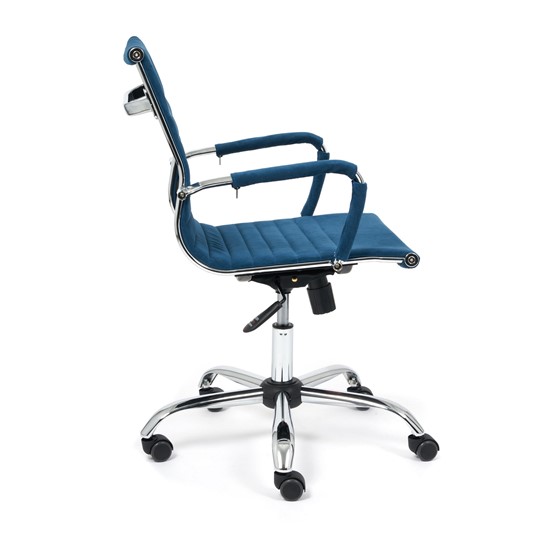 Кресло компьютерное URBAN-LOW флок, синий, арт.14448 в Элисте - изображение 2