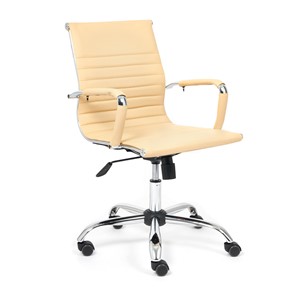 Кресло компьютерное URBAN-LOW кож/зам, бежевый, арт.14452 в Элисте - предосмотр
