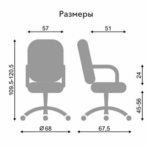 Офисное кресло CLASSIC (PL64) ткань CAGLIARI коричневый в Элисте - предосмотр 1